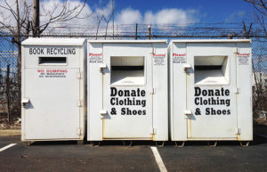 Clothing bins made safer