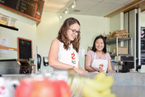 Student volunteers at the heart of the Agora Café experience