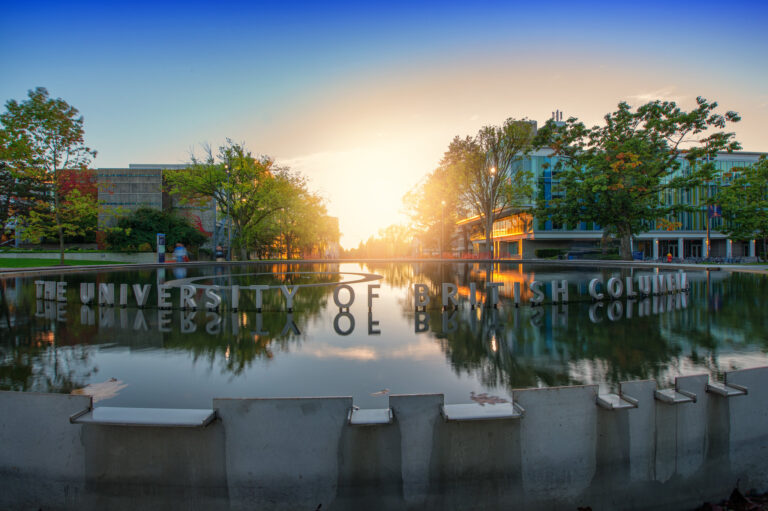 UBC Jumps To 34th In QS World University Rankings 2024   Martha Piper Fountain At Sunset 768x511 